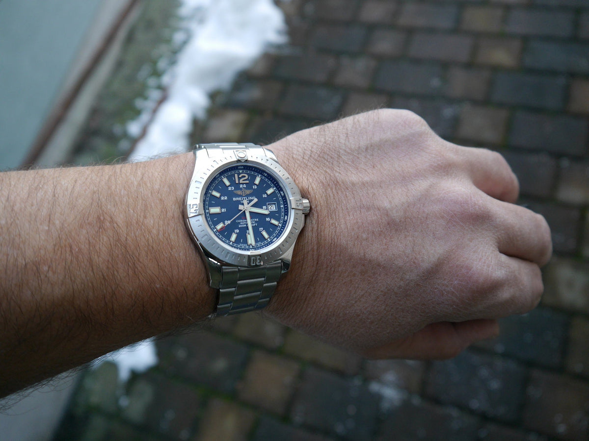  Shop Authentic Breitling Colt Automatic 44mm Blue Dial Silver Steel Strap Mens Watch - A1738811/C906/173A - Luxxuri