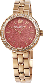  Shop Authentic Swarovski Daytime Quartz Coral Dial Rose Gold Steel Strap Watch for Women - 5182250 - Luxxuri