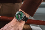  Shop Authentic Breitling Navitimer B01 Chronograph 46 Green Dial Black Leather Strap Watch for Men - AB0137241L1P1 - Luxxuri
