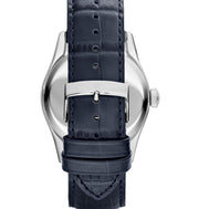  Shop Authentic Emporio Armani Valente Quartz Silver Dial Grey Leather Strap Watch For Men - AR1666 - Luxxuri