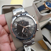  Shop Authentic Fossil Townsman Chronograph Grey Dial Silver Steel Strap Watch for Men - FS5407 - Luxxuri