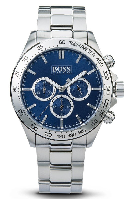  Shop Authentic Hugo Boss Ikon Blue Dial Silver Steel Strap Watch for Men - 1512963 - Luxxuri