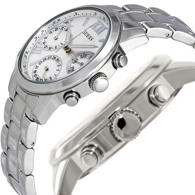  Shop Authentic Guess Mini Sunrise Silver Dial Silver Steel Strap Watch For Women - W0448L1 - Luxxuri