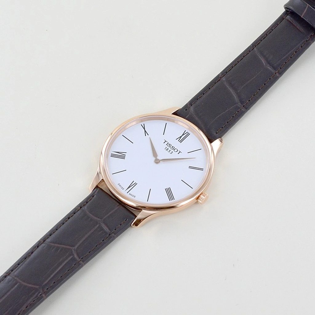  Shop Authentic Tissot Tradition 5.5 White Dial Brown Leather Strap Watch for Men - T063.409.36.018.00 - Luxxuri