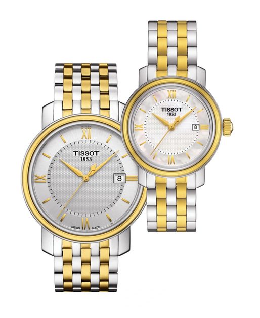  Shop Authentic Tissot T Classic Bridgeport Silver Dial Two Tone Mesh Bracelet Watch For Men - T097.410.22.038.00 - Luxxuri