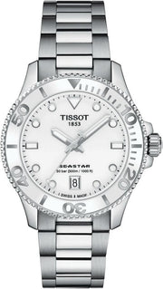  Shop Authentic Tissot Seastar 1000 Lady White Dial Silver Steel Strap Unisex Watch - T120.210.11.011.00 - Luxxuri