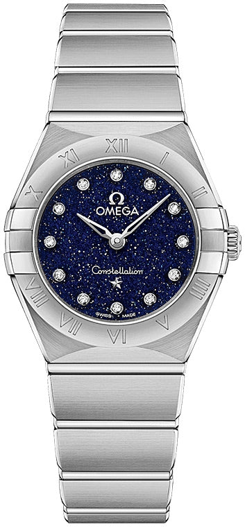  Shop Authentic Omega Constellation Manhattan Quartz Diamonds Blue Dial Silver Steel Strap Watch for Women - 131.10.25.60.53.001 - Luxxuri