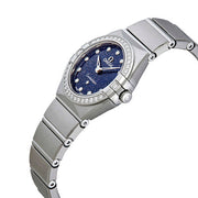  Shop Authentic Omega Constellation Manhattan Quartz Diamonds Blue Dial Silver Steel Strap Watch for Women - 131.15.25.60.53.001 - Luxxuri