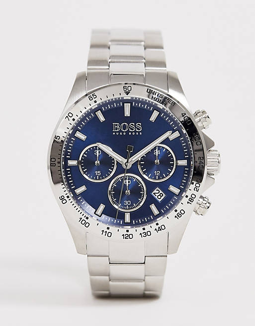  Shop Authentic Hugo Boss Hero Sport Blue Dial Silver Steel Strap Watch for Men - 1513755 - Luxxuri