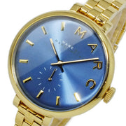  Shop Authentic Marc Jacobs Sally Blue Dial Gold Steel Strap Watch for Women - MBM3366 - Luxxuri
