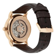  Shop Authentic Emporio Armani Meccanico Silver Skeleton Dial Brown Leather Strap Watch For Men - AR1983 - Luxxuri