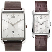  Shop Authentic Calvin Klein Window Silver Dial Brown Leather Strap Watch for Men - K2M21126 - Luxxuri