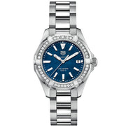 Shop Authentic Tag Heuer Aquaracer Quartz Diamonds Blue Dial Silver Steel Strap Watch for Women - WAY131N.BA0748 - Luxxuri