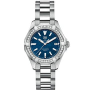  Shop Authentic Tag Heuer Aquaracer Quartz Diamonds Blue Dial Silver Steel Strap Watch for Women - WAY131N.BA0748 - Luxxuri