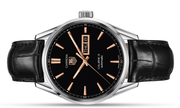  Shop Authentic Tag Heuer Carrera Calibre 5 Automatic Black Dial Black Leather Strap Watch for Men - WAR201C.FC6266 - Luxxuri