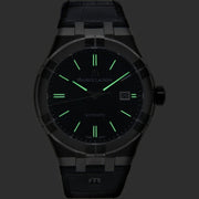  Shop Authentic Maurice Lacroix Aikon Date Automatic Black Dial Black Leather Strap Watch For Men - AI6008-SS001-330-1 - Luxxuri