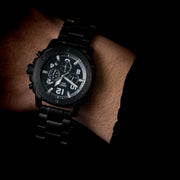  Shop Authentic Fossil Machine Chronograph Black Dial Black Steel Strap Watch for Men - FS4927 - Luxxuri