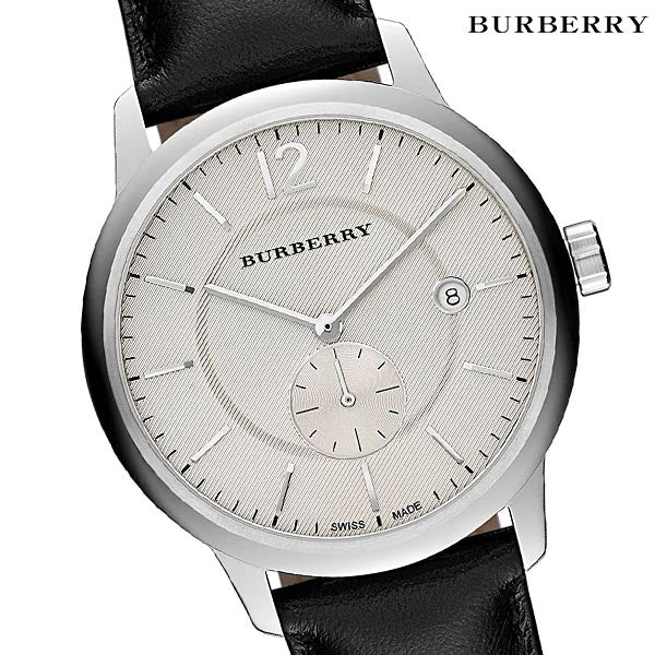  Shop Authentic Burberry The Classic Horseferry Beige Dial Black Leather Strap Watch for Men - BU10000 - Luxxuri