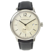  Shop Authentic Burberry The Classic Horseferry Beige Dial Black Leather Strap Watch for Men - BU10000 - Luxxuri