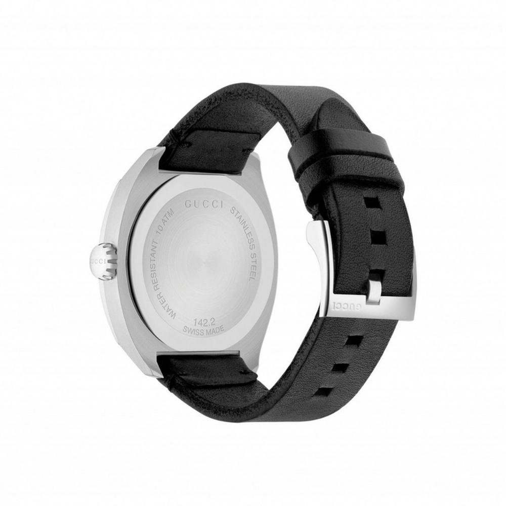  Shop Authentic Gucci GG2570 Black Dial Black Leather 44mm Watch For Men - YA142208 - Luxxuri