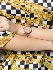  Shop Authentic Versace Meander White Dial Rose Gold Mesh Bracelet Watch for Women - VELW00620 - Luxxuri