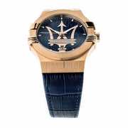 Shop Authentic Maserati Potenza 42mm Rose Gold & Blue Dial Blue Leather Strap Watch For Men - R8851108027 - Luxxuri