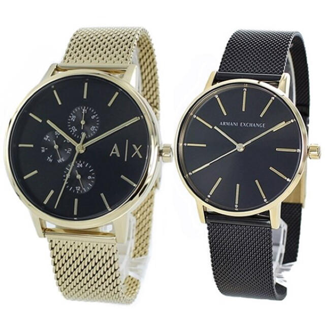  Shop Authentic Armani Exchange Cayde Chronograph Black Dial Gold Mesh Strap Watch For Men - AX2715 - Luxxuri