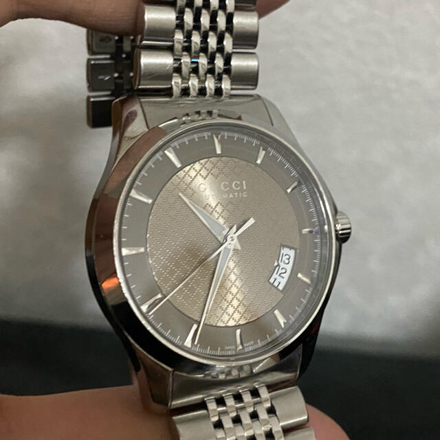  Shop Authentic Gucci G Timeless Automatic Brown Dial Silver Steel Strap Watch For Women - YA126431A - Luxxuri