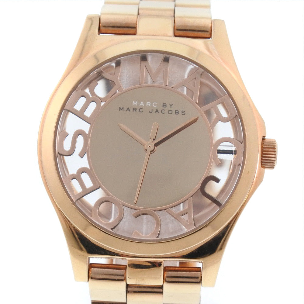  Shop Authentic Marc Jacobs Henry Rose Gold Dial Rose Gold Steel Strap Watch for Women - MBM3207 - Luxxuri