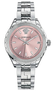 Shop Authentic Versace Hellenyium Pink Dial Silver Steel Strap Watch for Women - V12010015 - Luxxuri