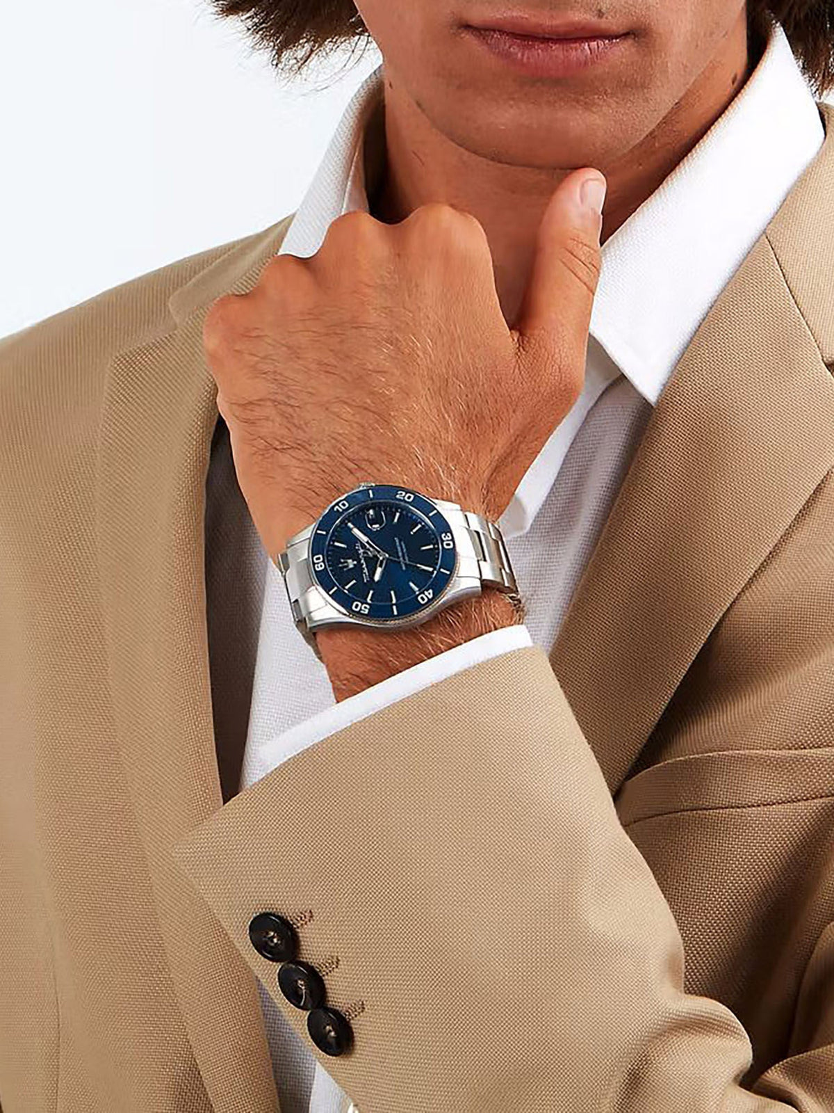  Shop Authentic Maserati Competizione Quartz Blue Dial Silver Steel Strap Watch For Men - R8853100036 - Luxxuri