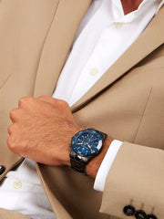  Shop Authentic Maserati Competizione Chronograph Blue Dial Black Steel Strap Watch For Men - R8873600005 - Luxxuri