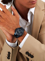  Shop Authentic Maserati SFIDA Chronograph Blue Dial Blue Steel Strap Watch For Men - R8873640023 - Luxxuri