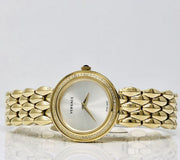  Shop Authentic Versace V Flare Diamonds Silver Dial Gold Steel Strap Watch for Women - VEBN00918 - Luxxuri