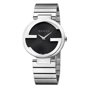  Shop Authentic Gucci Interlocking G Quartz Black Dial Black Steel Strap Watch For Women - YA133502 - Luxxuri