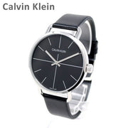  Shop Authentic Calvin Klein Evan Black Dial Black Leather Strap Watch for Men - K7B211CZ - Luxxuri