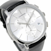  Shop Authentic Calvin Klein Posh Silver Dial Black Leather Strap Watch for Men - K8Q371C6 - Luxxuri