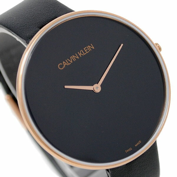  Shop Authentic Calvin Klein Full Moon Black Dial Black Leather Strap Watch for Women - K8Y236C1 - Luxxuri