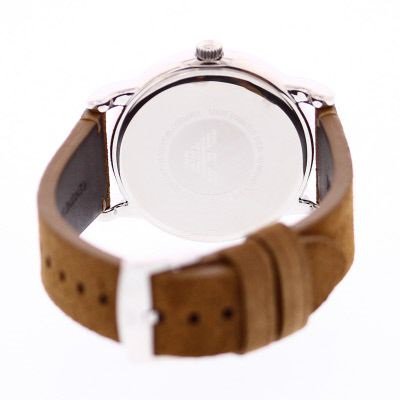  Shop Authentic Emporio Armani Luigi Quartz Gray Dial Brown Leather Strap Watch For Men - AR11070 - Luxxuri