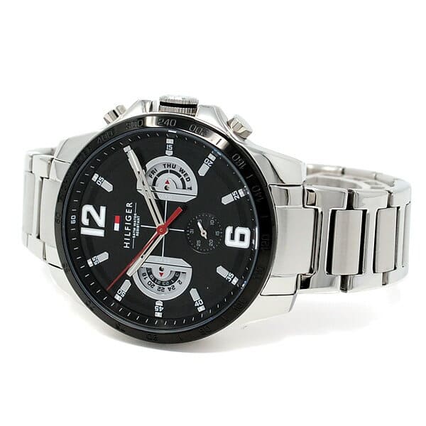  Shop Authentic Tommy Hilfiger Decker Quartz Black Dial Silver Steel Strap Watch for Men - 1791472 - Luxxuri