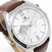  Shop Authentic Tommy Hilfiger Deacon White Dial Brown Leather Strap Watch for Men - 1791550 - Luxxuri