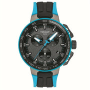  Shop Authentic Tissot T Race Cycling Chronograph Black Dial Two Tone Rubber Strap Watch For Men - T111.417.37.441.05 - Luxxuri