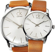  Shop Authentic Calvin Klein City Quartz White Dial Light Brown Leather Strap Watch For Men - K2G21138 - Luxxuri