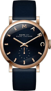  Shop Authentic Marc Jacobs Baker Navy Blue Dial Navy Blue Leather Strap Watch for Women - MBM1329 - Luxxuri