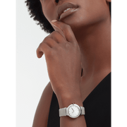  Shop Authentic Bvlgari LVCEA Diamonds Silver Mother of Pearl Dial Silver Leather Strap Watch for Women - LVCEA103367 - Luxxuri