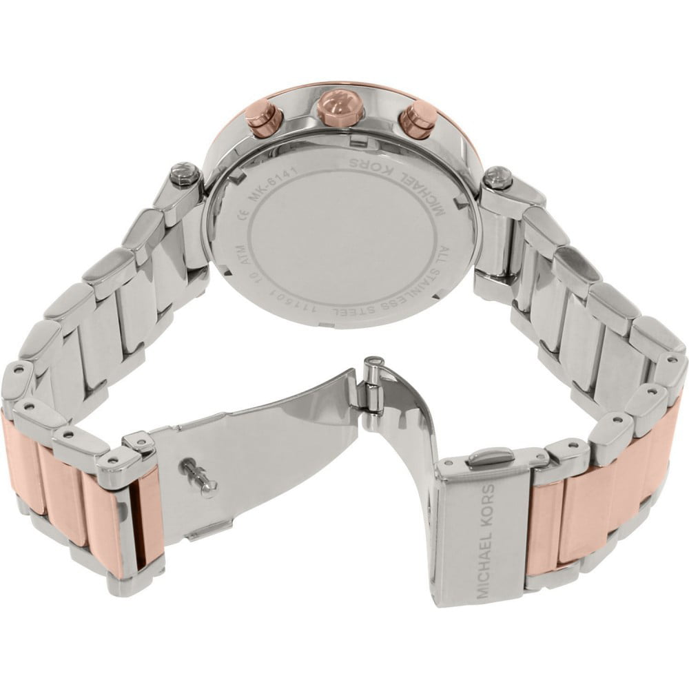  Shop Authentic Michael Kors Parker Blue Dial Two Tone Steel Strap Watch for Women - MK6141 - Luxxuri