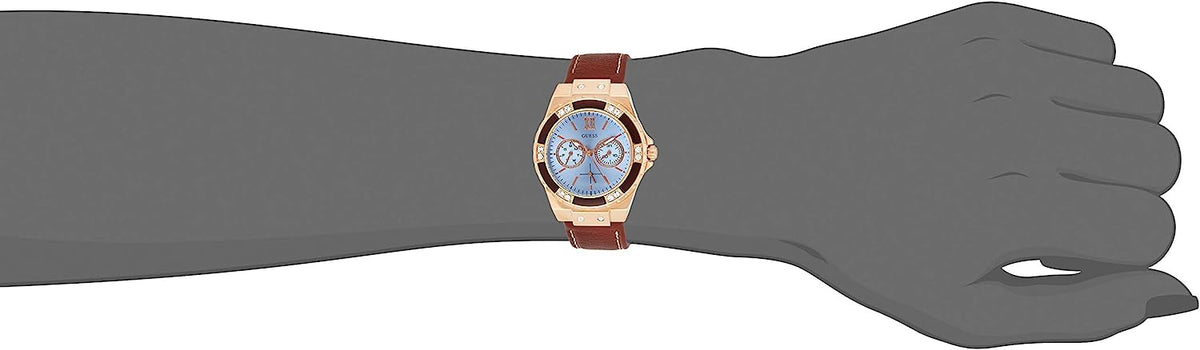  Shop Authentic Guess Limelight Quartz White Dial Brown Leather Strap Watch For Women - W0775L7 - Luxxuri
