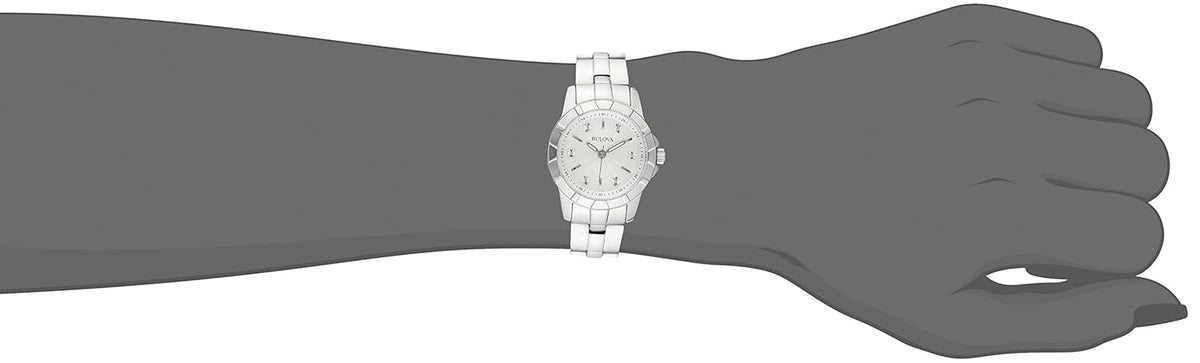  Shop Authentic Bulova Classic Diamonds Silver Dial Silver Steel Strap Watch for Women - 96P121 - Luxxuri