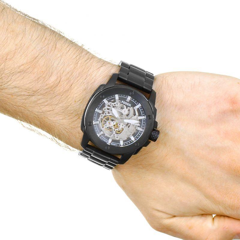  Shop Authentic Fossil Modern Machine Automatic Silver Dial Black Steel Strap Watch for Men - ME3080 - Luxxuri
