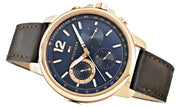 Shop Authentic Tommy Hilfiger London Chronograph Blue Dial Brown Leather Strap Watch for Men - 1791532 - Luxxuri